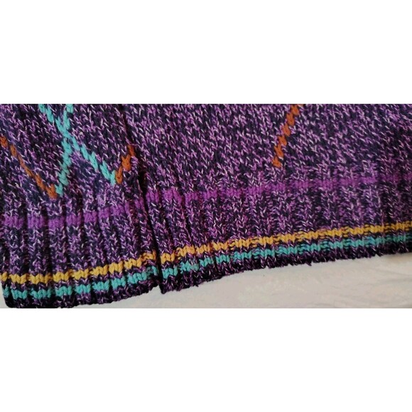 VINTAGE 90's COLOURS by ALEXANDER JULIAN COLORFUL SWEATER Medium Linen & Cotton - Picture 4 of 6